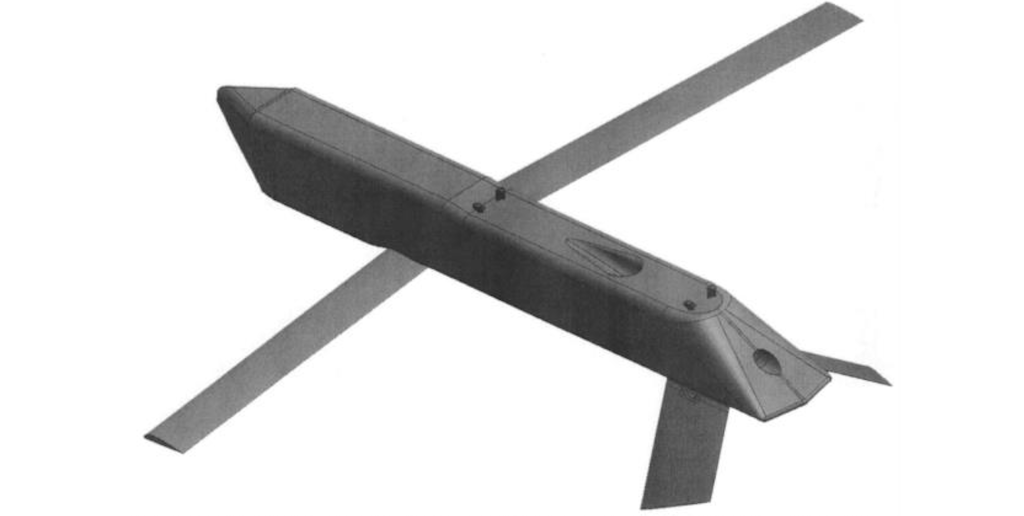 S-71K'nın orijinal patentteki kanatları a&ccedil;ık g&ouml;r&uuml;n&uuml;ş&uuml;